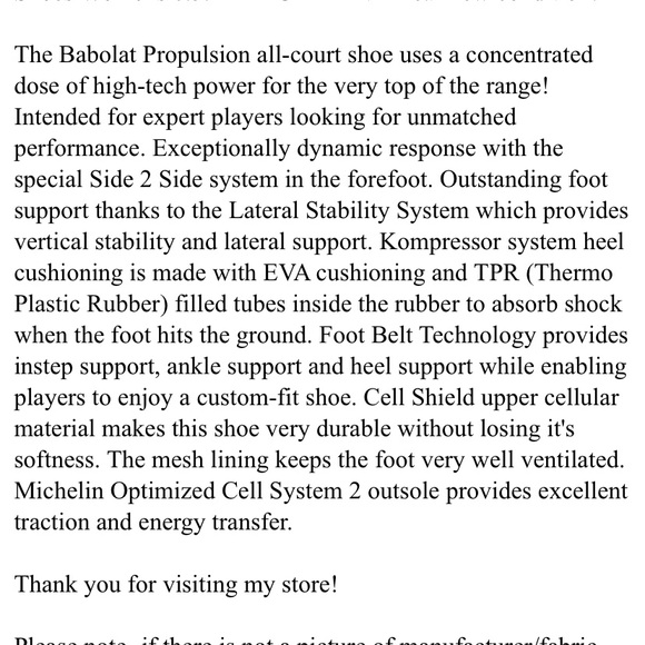 Babolat Propulse 4 all court Kompressor BKE & purple tennis shoe size 6.5 - Picture 3 of 13